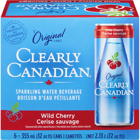 Clearly Canadian Boisson d'eau pétillante cerise sauvage 6x355.0 ml, 0,42 $/100ml
