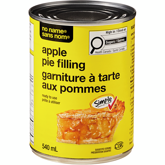 No Name Apple Pie Filling 540 ml, $0.83/100ml