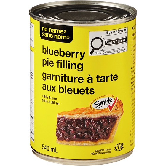 Sans Nom Garniture à tarte aux bleuets 540 ml, 0,93 $/100ml