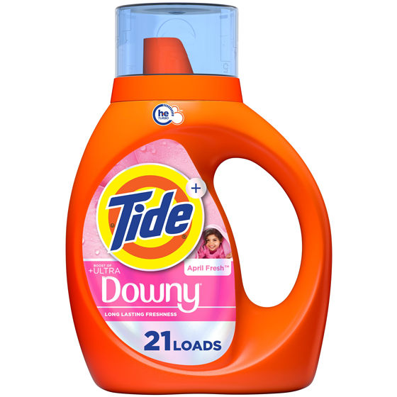Tide Plus Boost of Ultra Liquid Laundry Detergent, April Fresh Scent, 21 Loads, Laundry Detergent Liquid with Long-Lasting Freshness 887 ml, $0.62/100ml