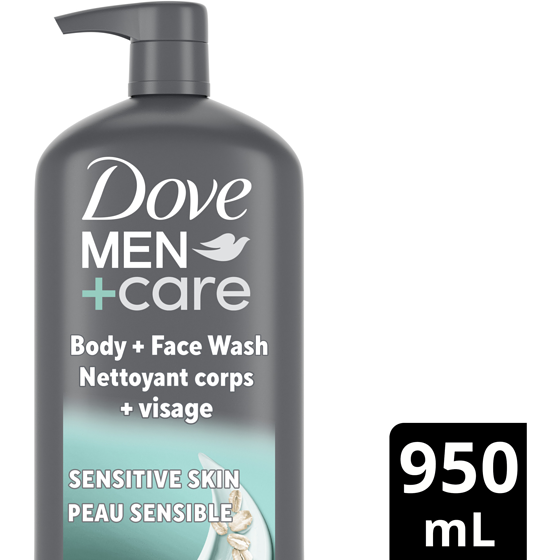 Dove Sensitive Shield Body Wash and Face Wash for Men 950 ml, $1.79/100ml