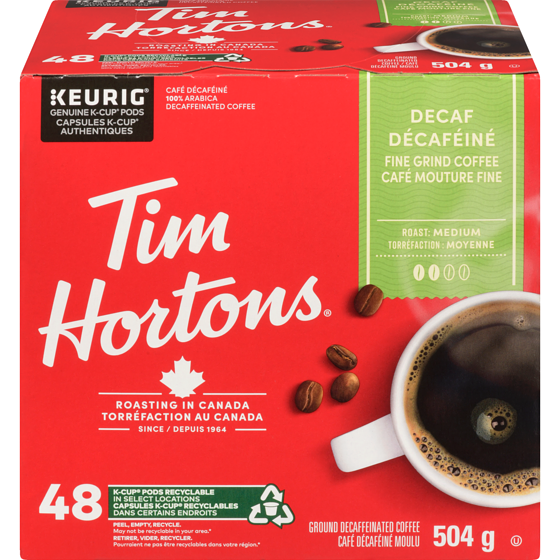 Tim Hortons Décaféiné café décaféiné moulu café mouture fine 48 ea, 0,79 $/1ch