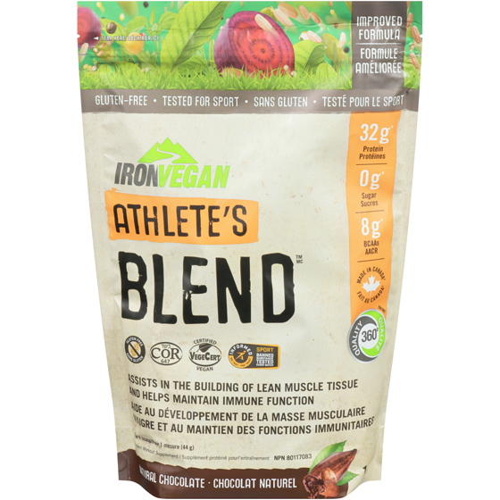 Iron Vegan Athlete's Blend Protein - Chocolate 1 kg, $7.40/100g