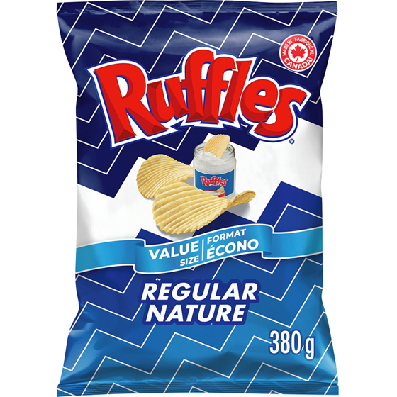 Frito-Lay Croustilles Nature, format écono 380 g, 1,44 $/100g