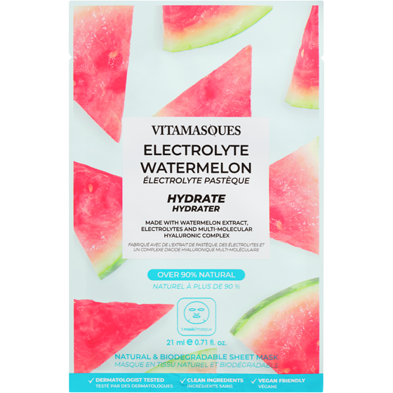 Vitamasques Face Sheet Mask, Electrolyte Watermelon 1 ea, $4.99/1ea