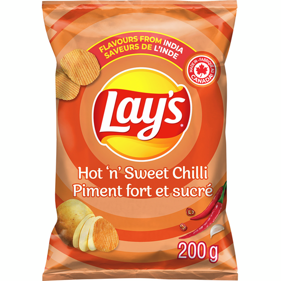 Lay’s Croustilles assaisonnées ondulées Piment fort et sucré 200 g, 2,50 $/100g