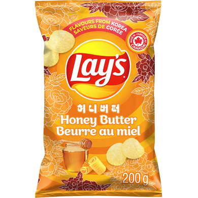 Lay’s Croustilles assaisonnées Beurre au miel 200 g, 2,50 $/100g