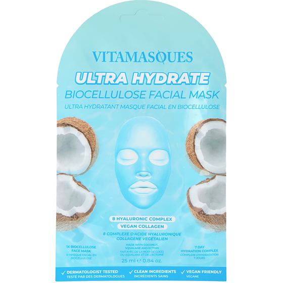 Vitamasques Ultra Hydrate Facial Mask 1 ea, $7.00/1ea