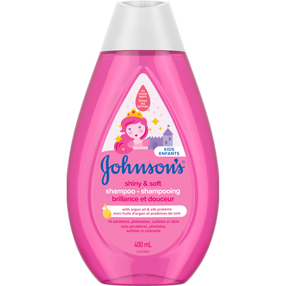 Johnson & Johnson Shampoing pour enfants sans irritation Brillance et douceur huile d’argan 400 ml, 2,25 $/100ml