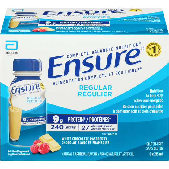Ensure Nutritional Supplement White Chocolate Raspberry 6x235.0 ml, $1.06/100ml