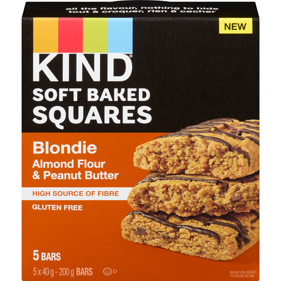 Kind bar Soft Baked Squares Blondie Almond Flour & Peanut Butter 200 g, $5.00/100g