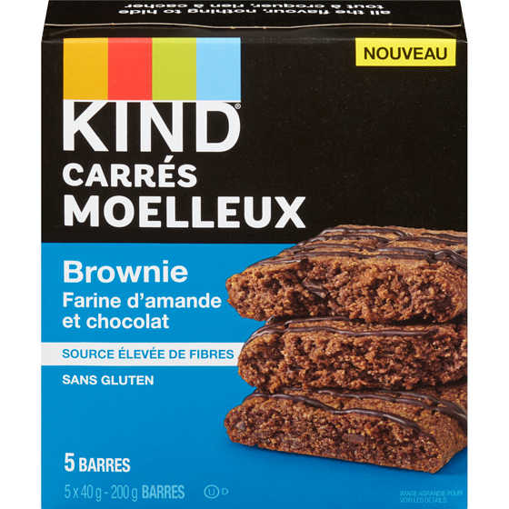 Kind Carrés moelleux brownie farine d'amande et chocolat 200 g, 5,00 $/100g