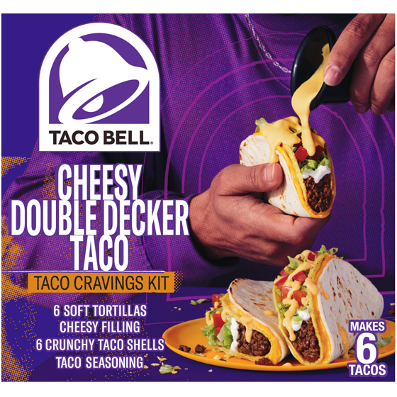 Taco Bell Cheesy Double Decker Taco Cravings Kit 401 g, $2.00/100g