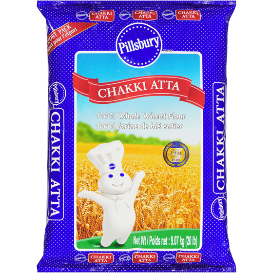 Pillsbury 100 % Whole Wheat Flour Chakki Atta 9.07 kg, $0.14/100g