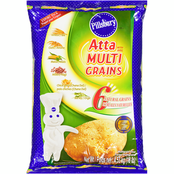 Pillsbury Atta Multigrain Flour 4.53 kg, $0.31/100g