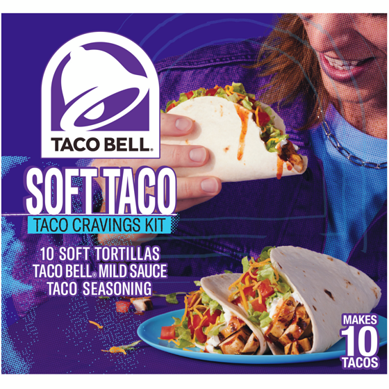 Taco Bell Ensemble à tacos fringales taco souple, boîte 420 g, 1,07 $/100g