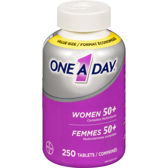 One A Day Complete Multivitamin Women 50+ Value Size 250 ea, $0.14/1ea