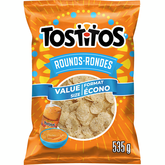 Tostitos Rounds Tortilla Chips Value Size 535 g, $1.31/100g