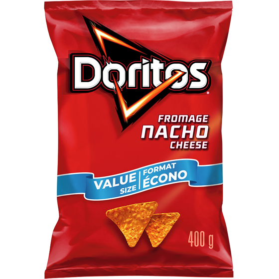 Doritos Nacho flavoured tortilla chips 400 g, $1.75/100g