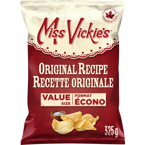 Miss Vickie’s Croustilles cuites à la marmite Recette originale, format écono 325 g, 1,68 $/100g