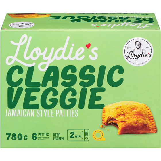 Lloydie's Jamaican Style Patties Classic Veggie 6 ea, $1.33/1ea