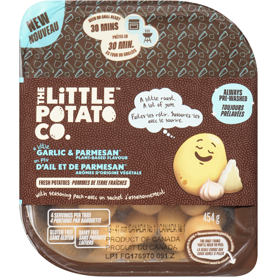The Little Potato Company The Little Potato Company pomme de terre ail et parmesan à base de plantes 454 g, 1,10 $/100g