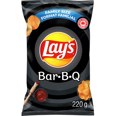 Lay’s Croustilles assaisonnées Bar.B.Q. 220 g, 2,40 $/100g