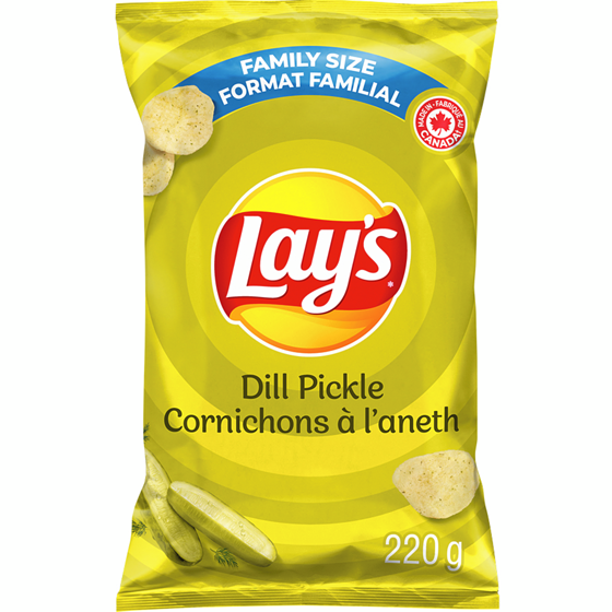 Lay's Dill Pickle Flavoured Potato Chips 220 g, $2.40/100g