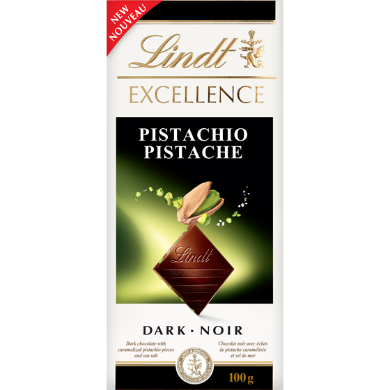 Lindt EXCELLENCE Pistachio Dark Chocolate Bar 100 g, $5.99/100g