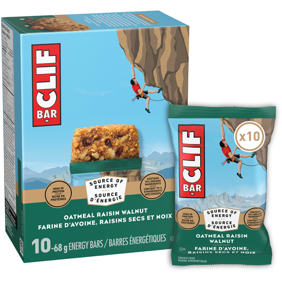 CLIF Energy Bars Oatmeal Raisin Walnut, Granola Bar 10x68.0 g, $1.91/100g