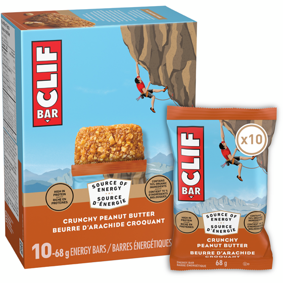 CLIF Energy Bars Crunchy Peanut Butter, Granola Bar 10x68.0 g, $1.91/100g