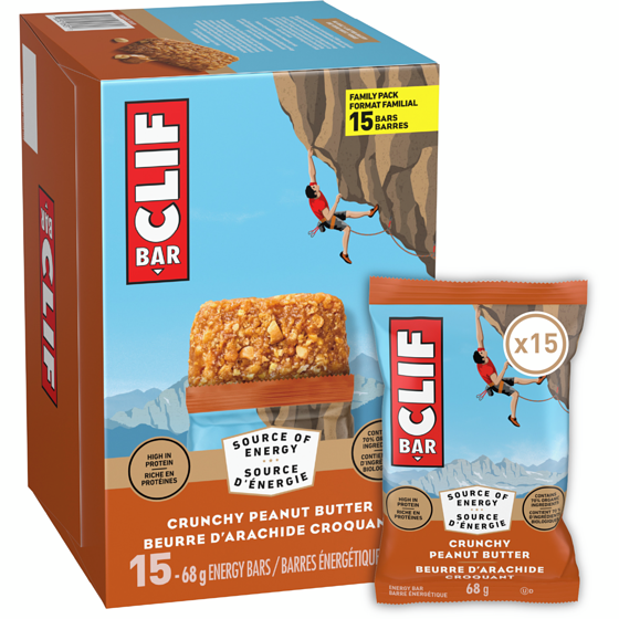 CLIF Energy Bars Crunchy Peanut Butter, Granola Bar 15x68.0 g, $3.43/100g
