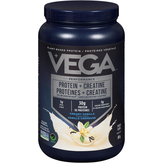Vega Performance Protein + Creatine Powder Creamy Vanilla Flavoured 864 g, $6.48/100g