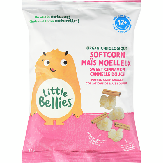Little Bellies Puffed Corn Snacks Organic Softcorn Sweet Cinnamon 12+ Months 35 g, $11.40/100g