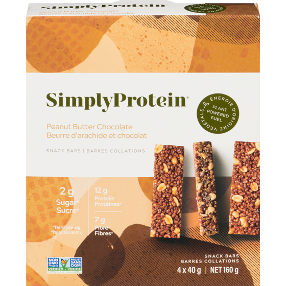 Simply Protein Snack Bars Peanut Butter Chocolate 4x40.0 g, $6.25/100g