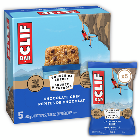 CLIF Energy Bars Chocolate Chip, Granola Bar 5x68.0 g, $2.65/100g