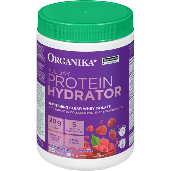 Organika All Day Protein Hydrator Powder Wild Raspberry 650 g, $11.08/100g