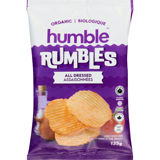 Humble Ridged Potato Chips All Dressed Organic 135 g, $3.33/100g