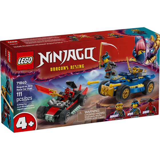LEGO NINJAGO Rogue vs. Drix Race Car Duel 71840 1 ea, $25.00/1ea