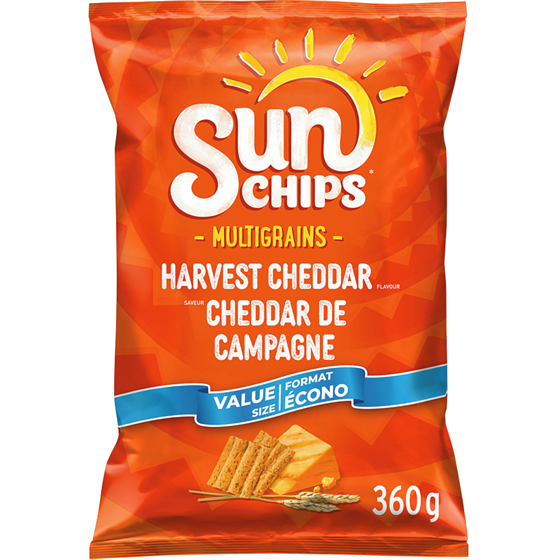 Sun-Chips Collations multigrains saveur Cheddar de campagne 360 g, 1,94 $/100g