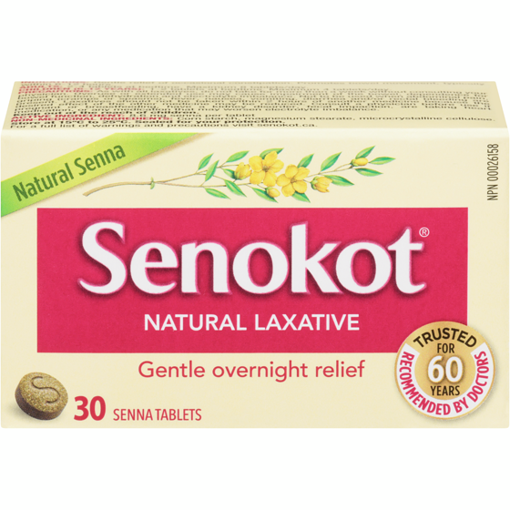Senokot Natural Laxative 30 ea, $0.28/1ea