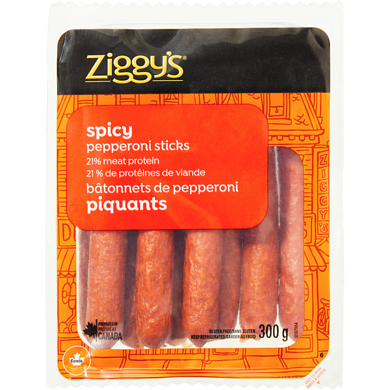 Ziggy's Spicy Pepperoni Sticks 300 g, $2.67/100g