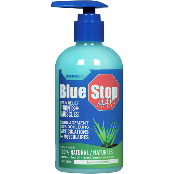 Blue Stop Max Pain Relief For Joints + Muscles Fresh Scent 237 ml, $10.54/100ml