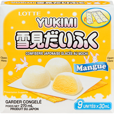 Lotte Confiserie japonaise glacée au mochi mangue 270 ml, 2,22 $/100ml