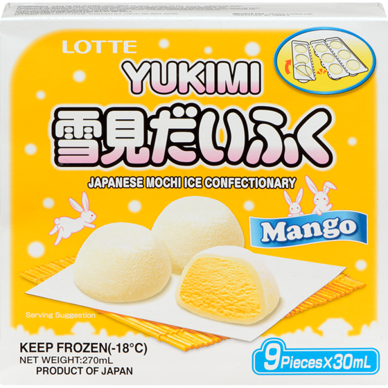 Lotte Japanese Mochi Ice Confectionary Mango 270 ml, $2.22/100ml