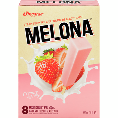 Binggrae Barres de dessert glacé barre de glace fraise 560 ml, 0,89 $/100ml