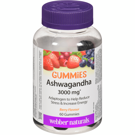 Webber Naturals Ashwagandha 3000 Mg Berry Flavour 60 ea, $0.35/1ea