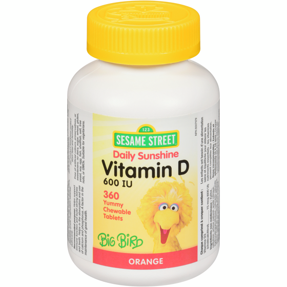 Sesame Street Daily Sunshine Vitamin D 600 Iu Orange 360 ea, $0.06/1ea