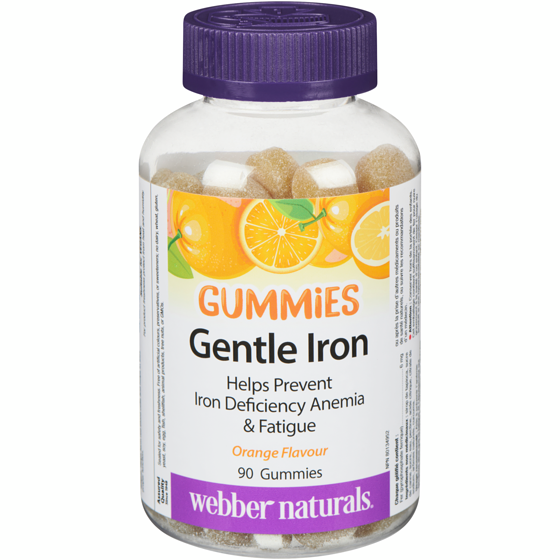 Webber Naturals Gentle Iron Orange Flavour 90 ea, $0.14/1ea