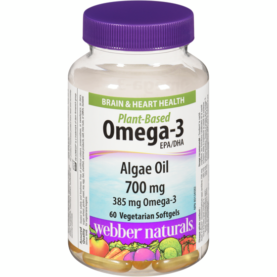 Webber Naturals Plant-Based Omega-3 Epa/Dha Algae Oil 700 Mg 60 ea, $0.62/1ea